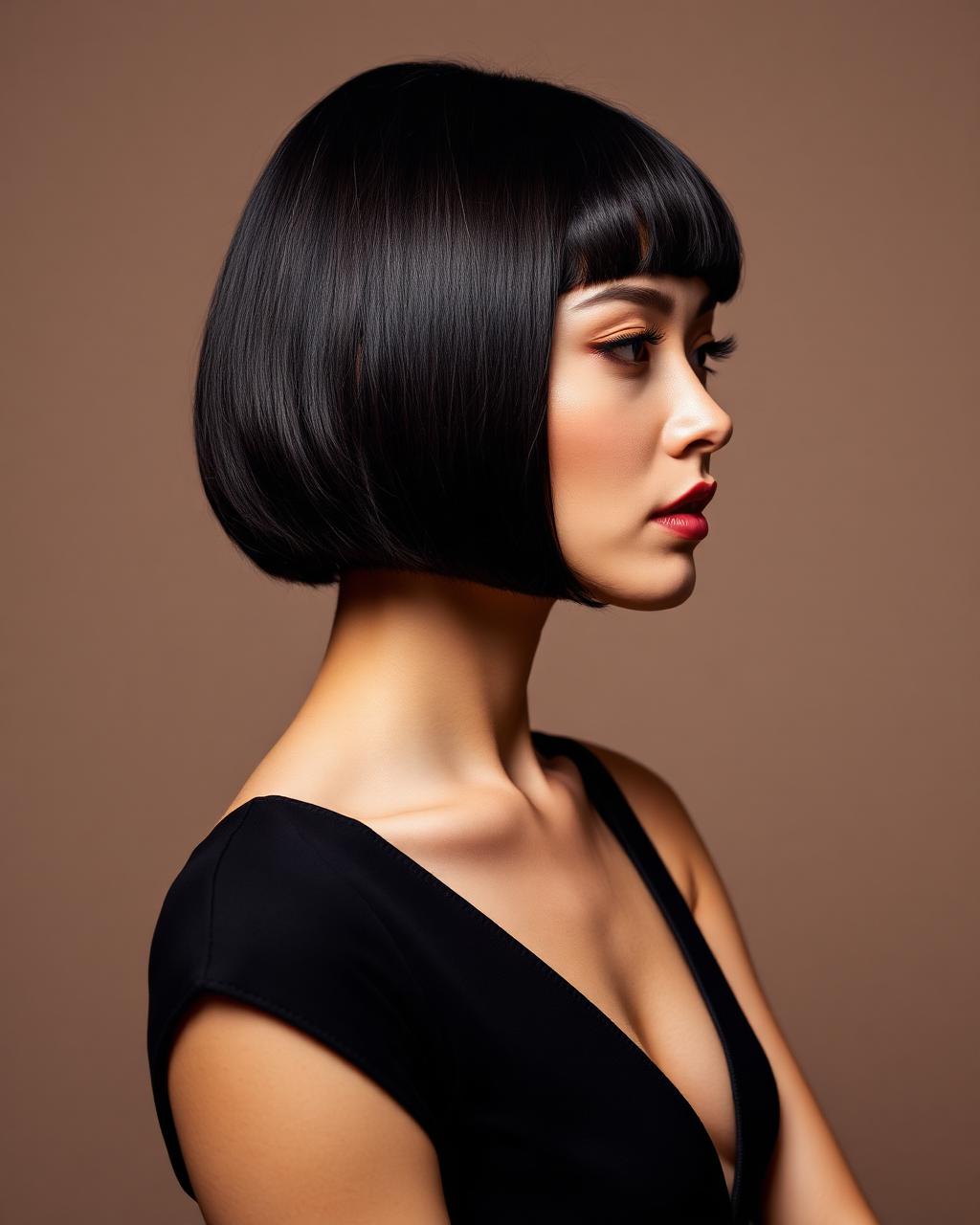 Blunt bob noir