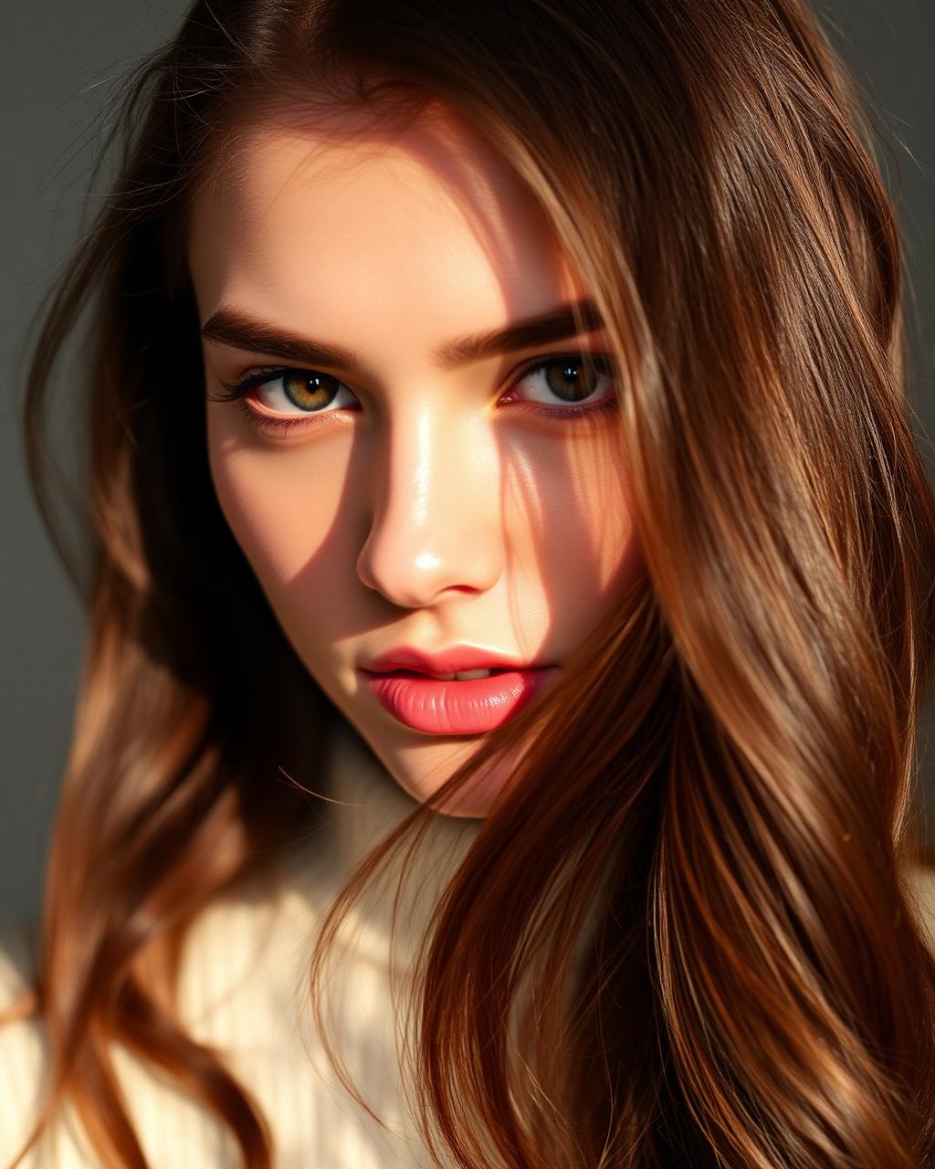 Morena chocolate con luz